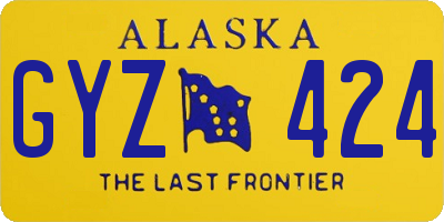 AK license plate GYZ424
