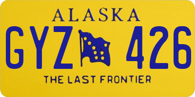AK license plate GYZ426