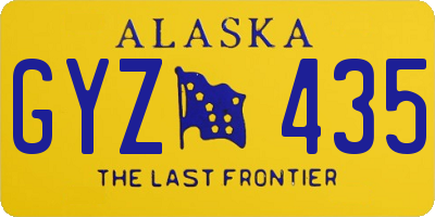 AK license plate GYZ435