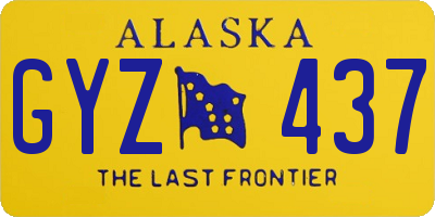 AK license plate GYZ437