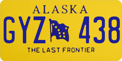 AK license plate GYZ438