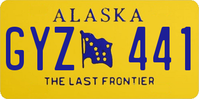 AK license plate GYZ441