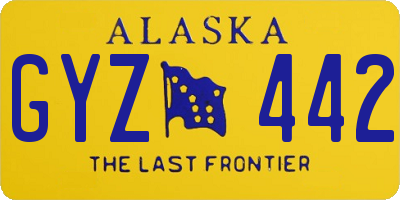 AK license plate GYZ442