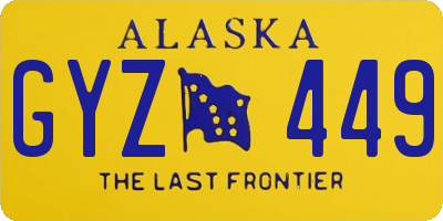 AK license plate GYZ449
