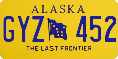 AK license plate GYZ452