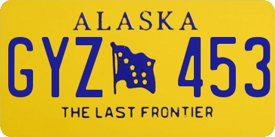 AK license plate GYZ453