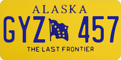 AK license plate GYZ457
