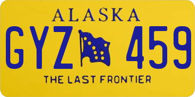 AK license plate GYZ459