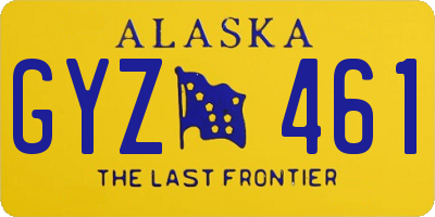 AK license plate GYZ461