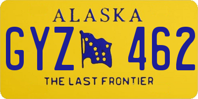AK license plate GYZ462