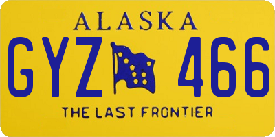 AK license plate GYZ466