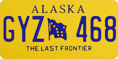 AK license plate GYZ468