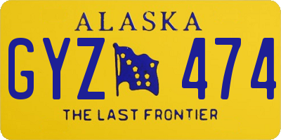 AK license plate GYZ474