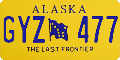 AK license plate GYZ477
