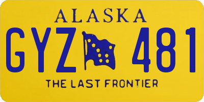 AK license plate GYZ481
