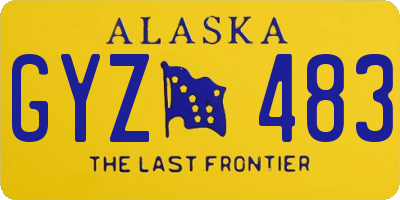 AK license plate GYZ483