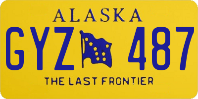 AK license plate GYZ487