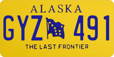 AK license plate GYZ491
