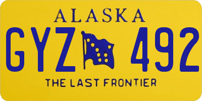 AK license plate GYZ492