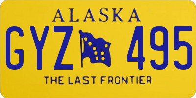 AK license plate GYZ495