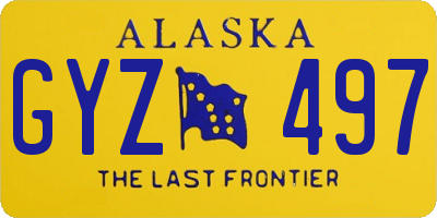 AK license plate GYZ497