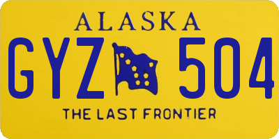 AK license plate GYZ504