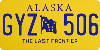 AK license plate GYZ506