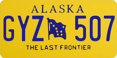 AK license plate GYZ507