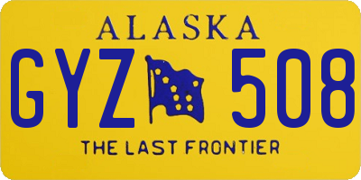 AK license plate GYZ508