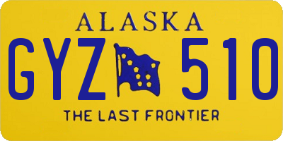 AK license plate GYZ510