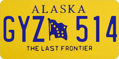 AK license plate GYZ514