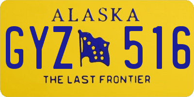 AK license plate GYZ516