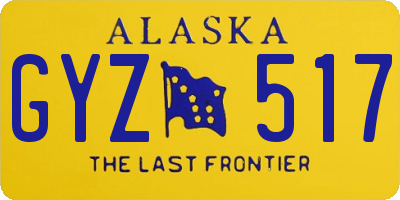 AK license plate GYZ517