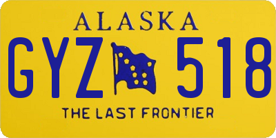AK license plate GYZ518