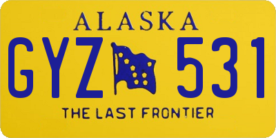 AK license plate GYZ531