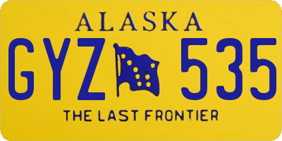 AK license plate GYZ535