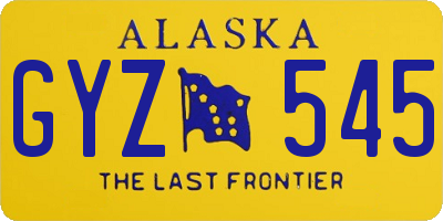 AK license plate GYZ545