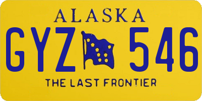 AK license plate GYZ546