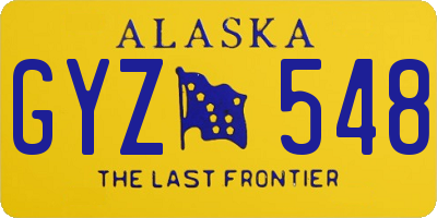 AK license plate GYZ548