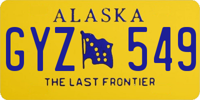 AK license plate GYZ549