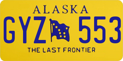 AK license plate GYZ553