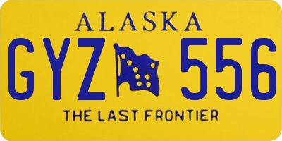 AK license plate GYZ556
