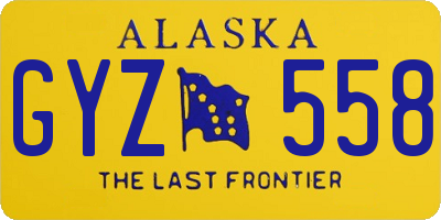 AK license plate GYZ558
