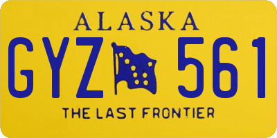 AK license plate GYZ561