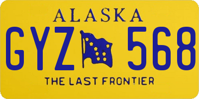 AK license plate GYZ568