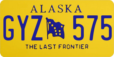 AK license plate GYZ575