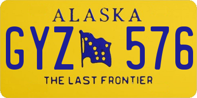 AK license plate GYZ576