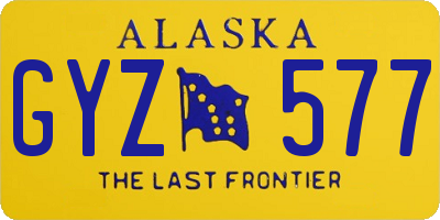 AK license plate GYZ577