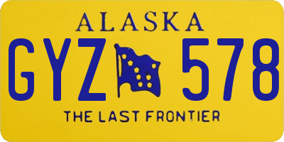 AK license plate GYZ578