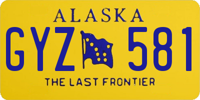 AK license plate GYZ581
